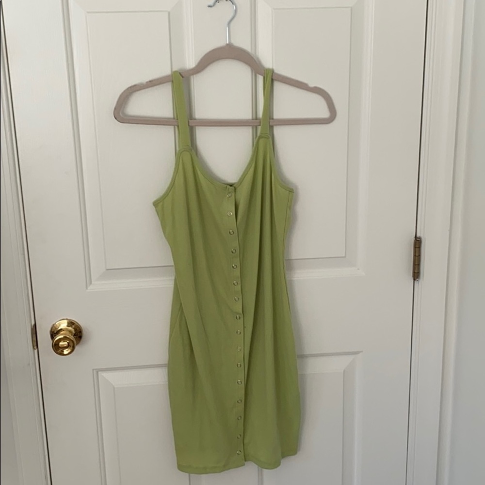 Kendall and Kylie lime green dress